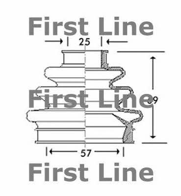 First line FCB2774 Bellow, driveshaft FCB2774