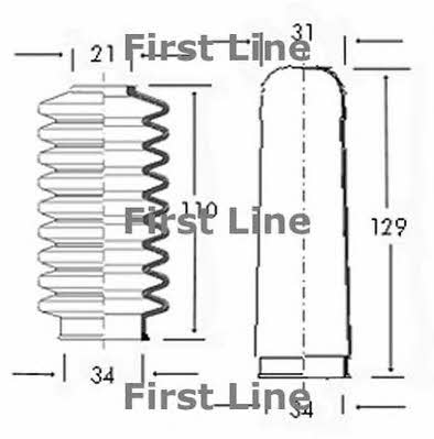First line FSG3005 Steering rod boot FSG3005