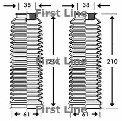 First line FSG3217 Steering rod boot FSG3217