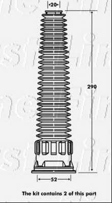 First line FPK7070 Bellow and bump for 1 shock absorber FPK7070