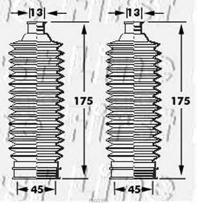 First line FSG3395 Steering rod boot FSG3395