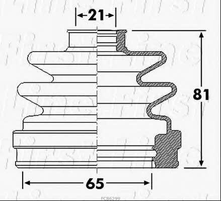 First line FCB6299 Bellow, driveshaft FCB6299