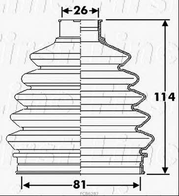 First line FCB6287 Bellow, driveshaft FCB6287