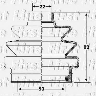 First line FCB6174 Bellow, driveshaft FCB6174