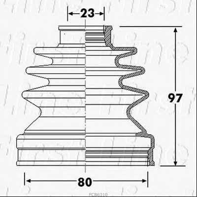 First line FCB6310 Bellow, driveshaft FCB6310