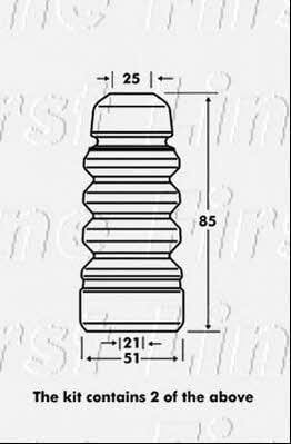 First line FPK7113 Bellow and bump for 1 shock absorber FPK7113
