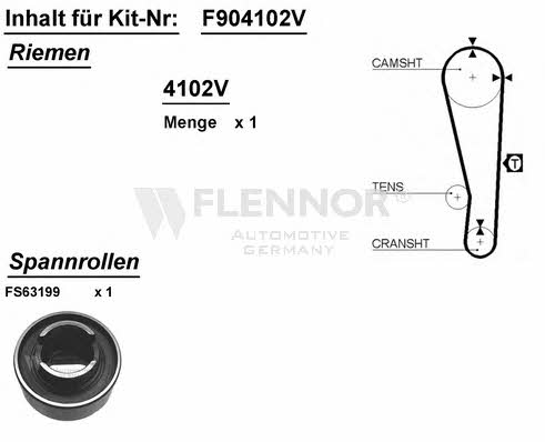  F904102V Timing Belt Kit F904102V