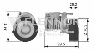 Flennor FA20904 V-ribbed belt tensioner (drive) roller FA20904