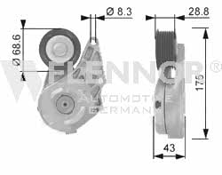 Flennor FA20959 V-ribbed belt tensioner (drive) roller FA20959