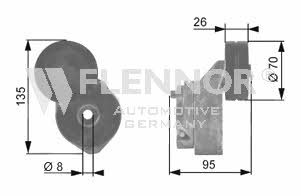 Flennor FA26994 V-ribbed belt tensioner (drive) roller FA26994