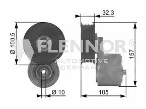 Flennor FA99054 V-ribbed belt tensioner (drive) roller FA99054