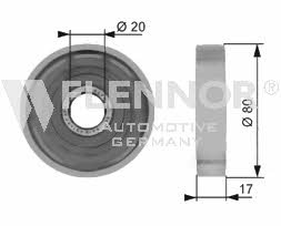 Flennor FU99009 V-ribbed belt tensioner (drive) roller FU99009