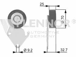 Flennor FU22924 V-ribbed belt tensioner (drive) roller FU22924