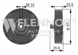 Flennor FU22996 V-ribbed belt tensioner (drive) roller FU22996