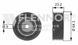 Flennor FU23490 V-ribbed belt tensioner (drive) roller FU23490