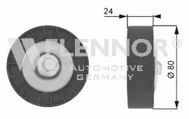 Flennor FU23491 V-ribbed belt tensioner (drive) roller FU23491