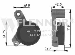 Flennor FS99181 V-ribbed belt tensioner (drive) roller FS99181