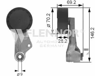 Flennor FS99182 V-ribbed belt tensioner (drive) roller FS99182