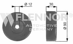 Flennor FS99245 V-ribbed belt tensioner (drive) roller FS99245