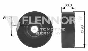 Flennor FS99250 V-ribbed belt tensioner (drive) roller FS99250