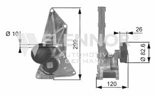 Flennor FS99272 V-ribbed belt tensioner (drive) roller FS99272