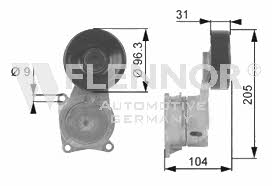 Flennor FS99283 V-ribbed belt tensioner (drive) roller FS99283