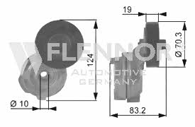 Flennor FS99285 V-ribbed belt tensioner (drive) roller FS99285
