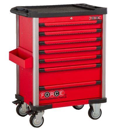 Force Tools 10217R-286 Trolley of 7 sections. with a set of tools 286 units, red 10217R286
