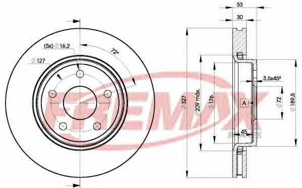 Fremax BD-9269 Front brake disc ventilated BD9269