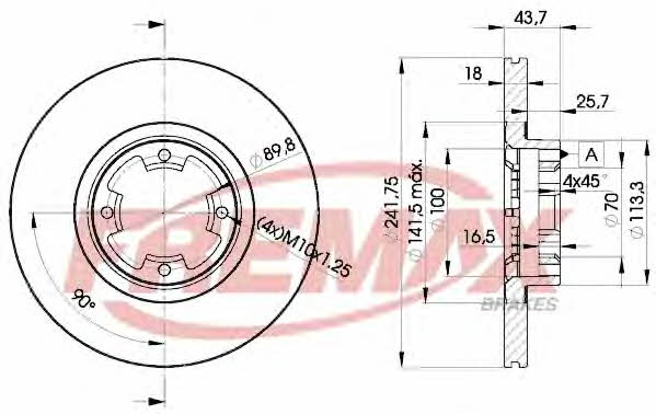 Fremax BD-0170 Front brake disc ventilated BD0170