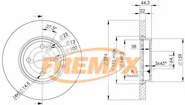 Fremax BD-2892 Front brake disc ventilated BD2892