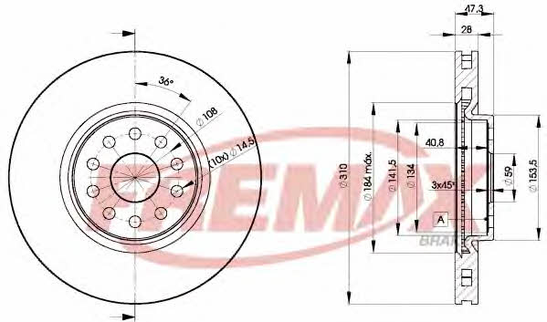 Fremax BD-4921 Front brake disc ventilated BD4921