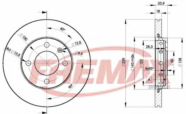 Fremax BD-5303 Front brake disc ventilated BD5303