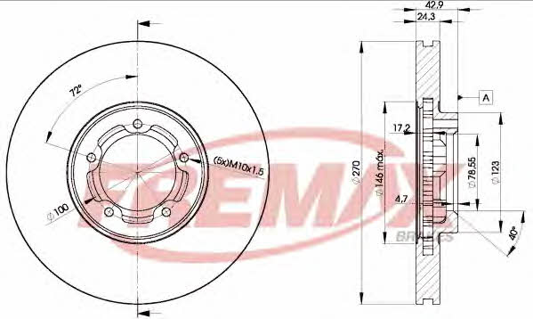 Fremax BD-5611 Front brake disc ventilated BD5611