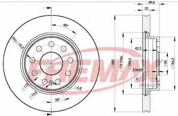 Fremax BD-5614 Brake disc BD5614