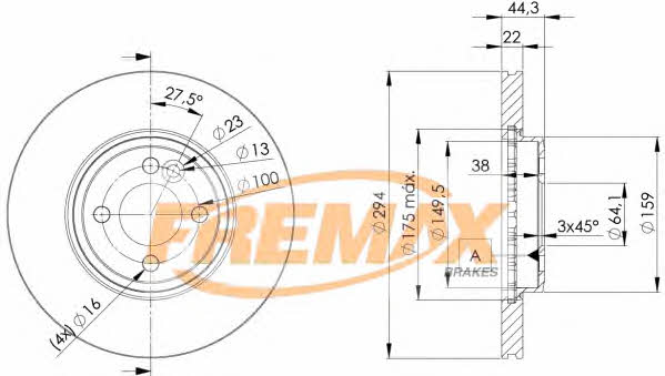 Fremax BD-8570 Front brake disc ventilated BD8570