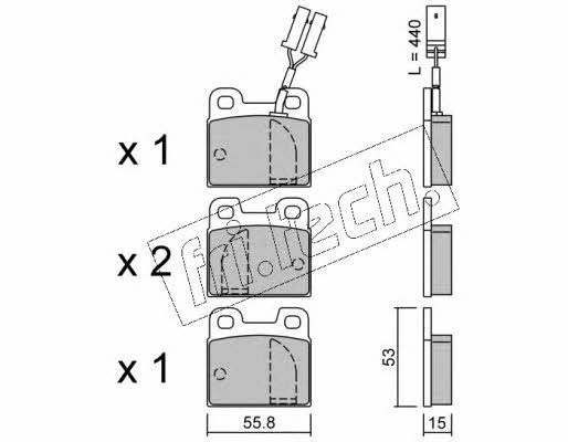 Fri.tech 010.1 Brake Pad Set, disc brake 0101