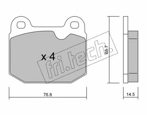 Fri.tech 015.3 Brake Pad Set, disc brake 0153