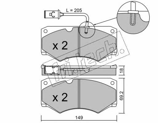 Fri.tech 016.3 Brake Pad Set, disc brake 0163