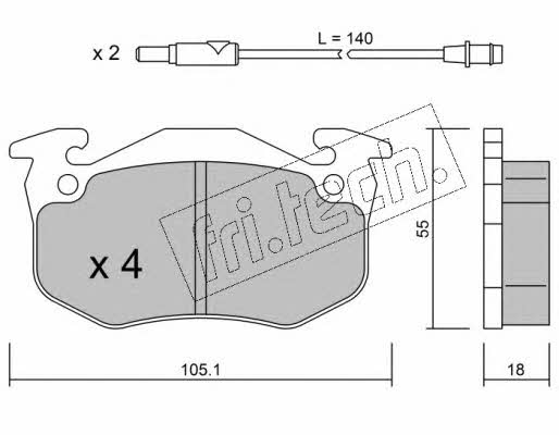 Fri.tech 038.1 Brake Pad Set, disc brake 0381