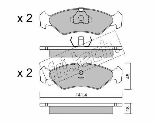 Fri.tech 075.0 Brake Pad Set, disc brake 0750