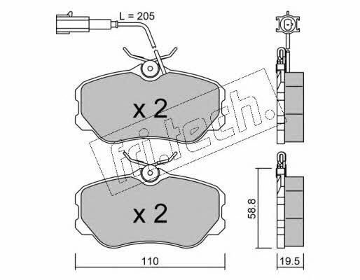 Fri.tech 076.0 Brake Pad Set, disc brake 0760