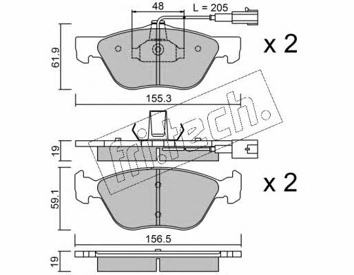 Fri.tech 085.0 Brake Pad Set, disc brake 0850