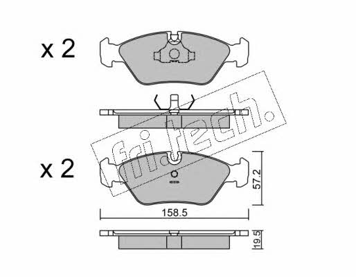 Fri.tech 093.1 Brake Pad Set, disc brake 0931