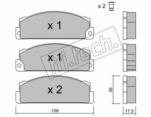 Fri.tech 104.0 Brake Pad Set, disc brake 1040