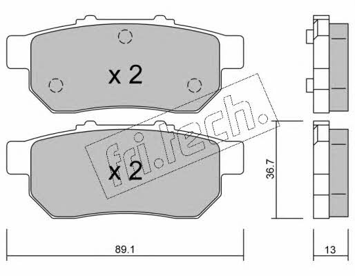 Fri.tech 179.0 Brake Pad Set, disc brake 1790