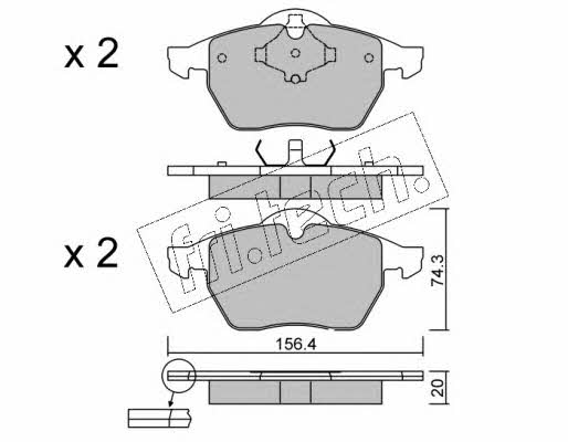 Fri.tech 188.2 Brake Pad Set, disc brake 1882