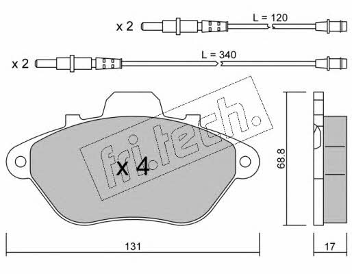 Fri.tech 192.0 Brake Pad Set, disc brake 1920