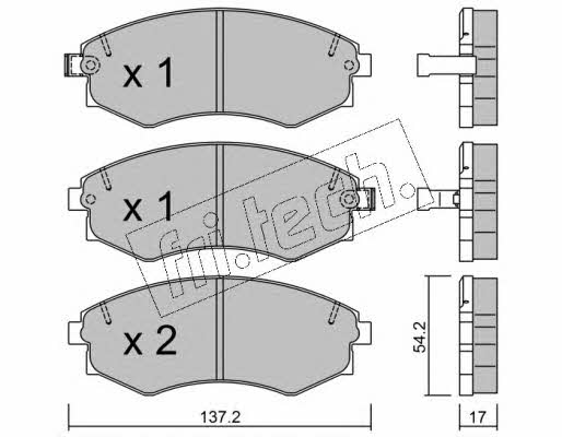 Fri.tech 195.1 Brake Pad Set, disc brake 1951