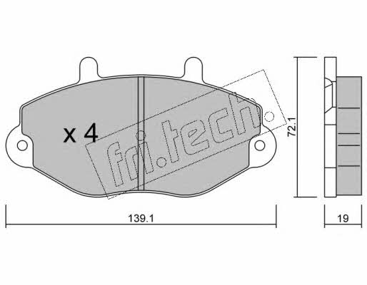 Fri.tech 202.0 Brake Pad Set, disc brake 2020